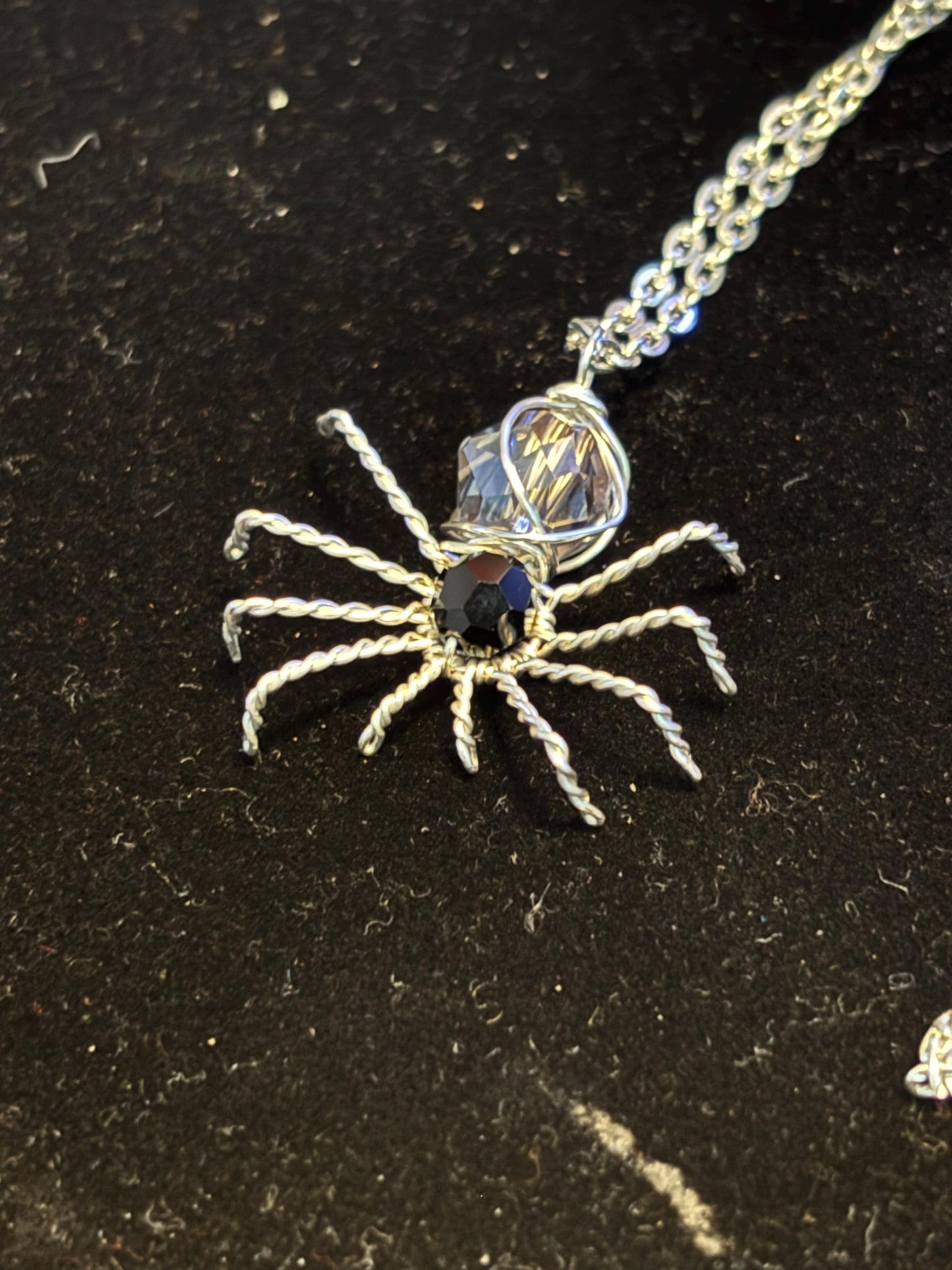 Spider Wire Wrapped Necklace.