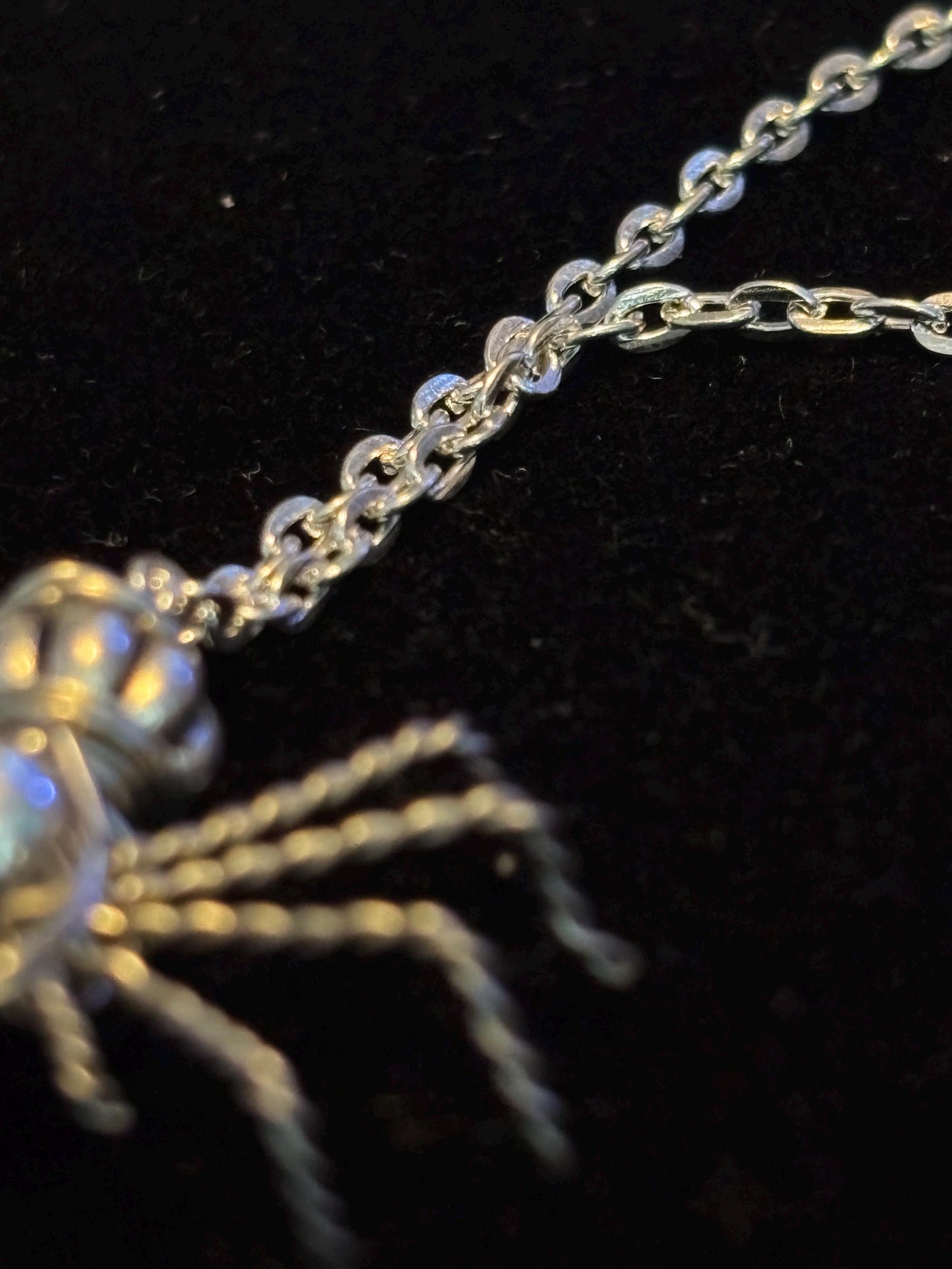 Spider Wire Wrapped Necklace.