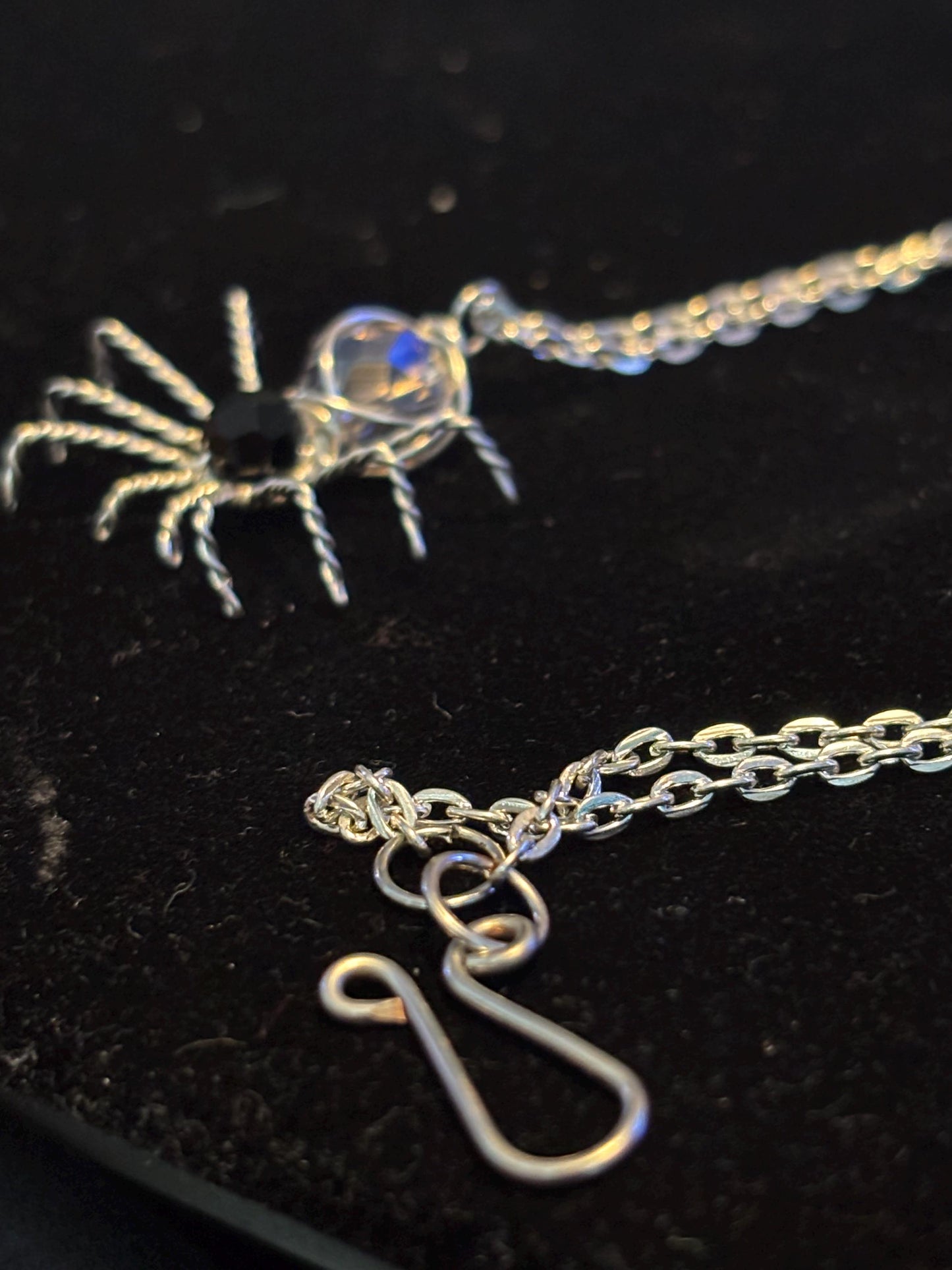 Spider Wire Wrapped Necklace.