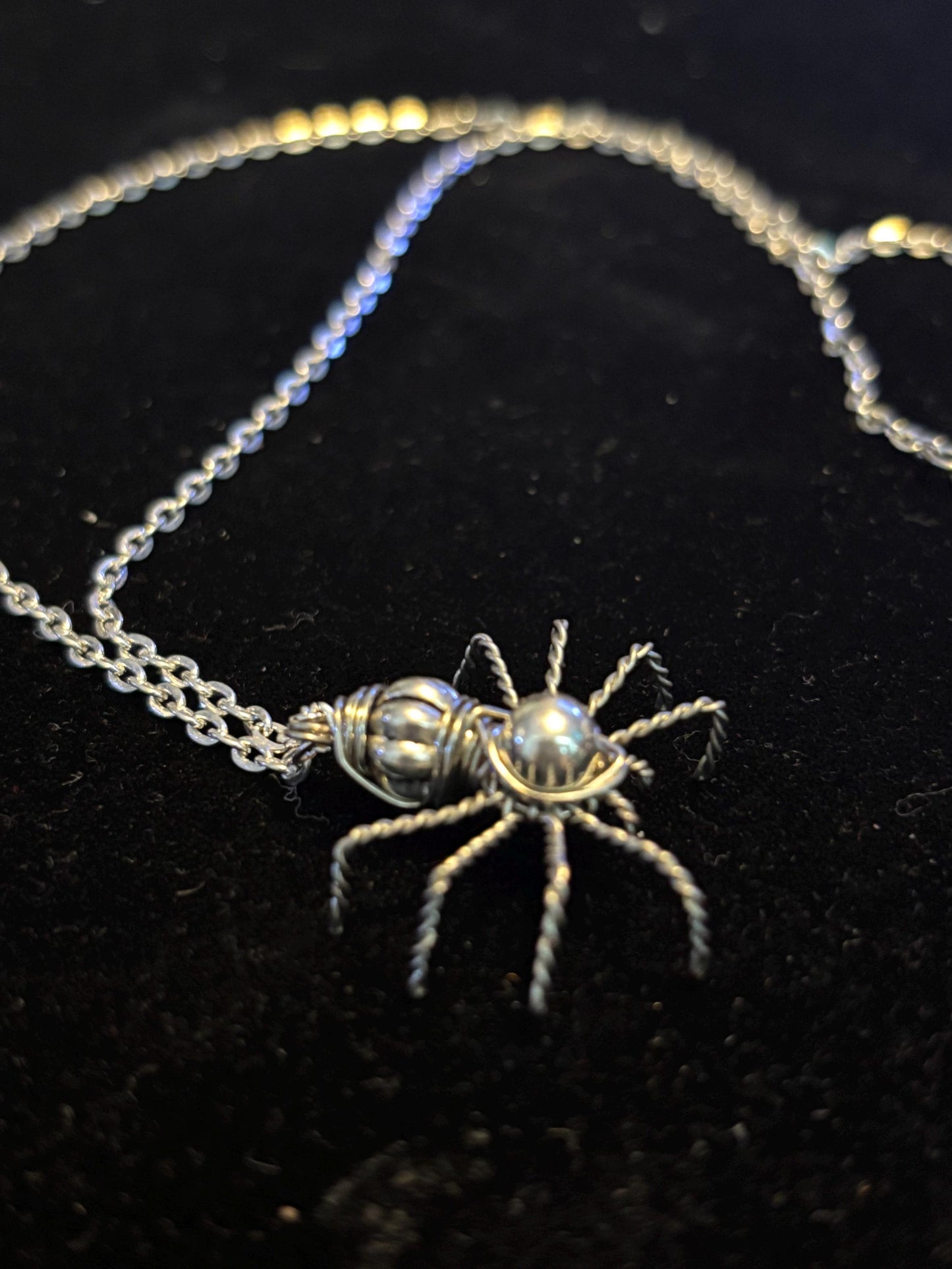 Spider Wire Wrapped Necklace.