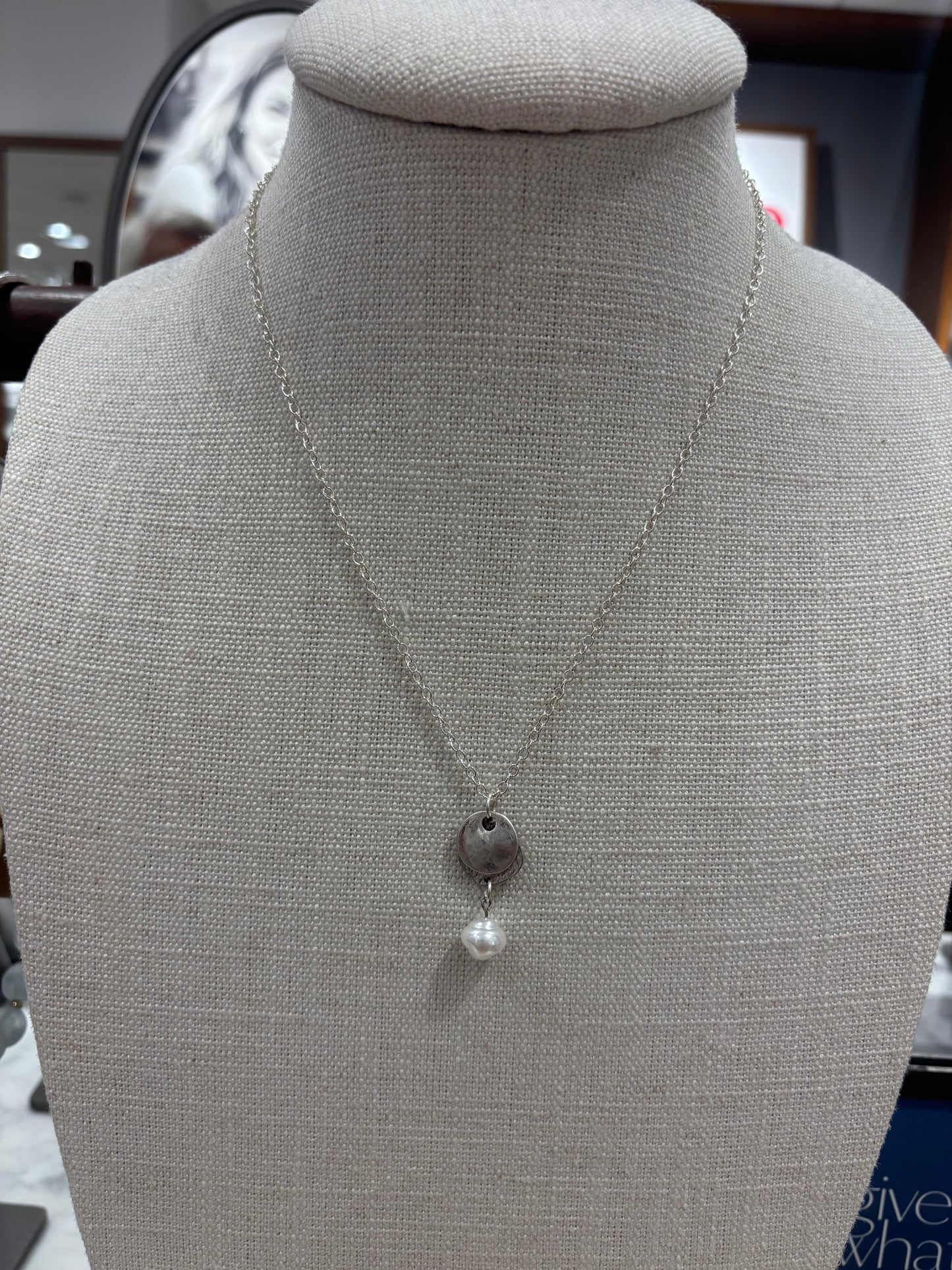 Pearl and Plates Necklace