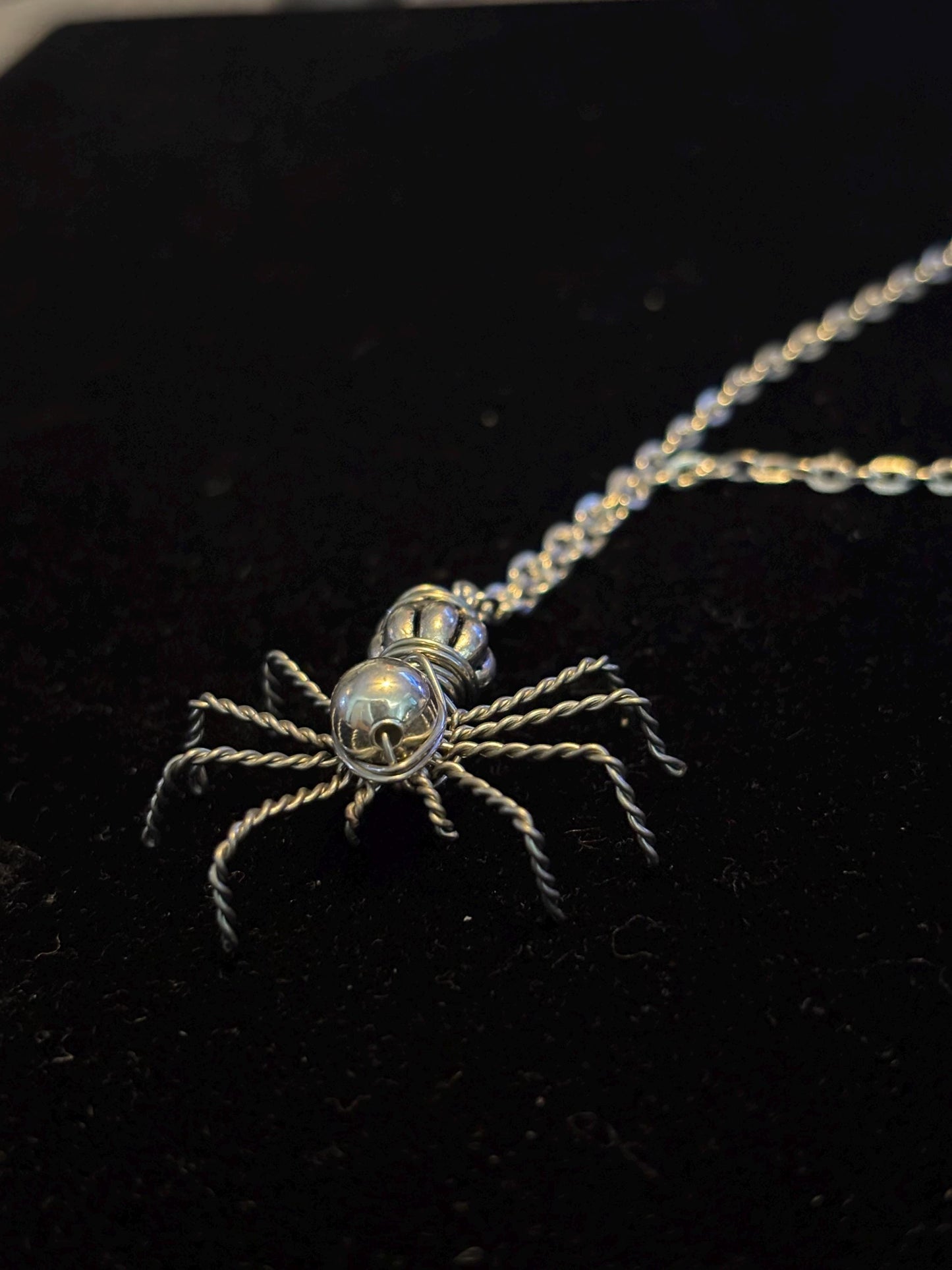 Spider Wire Wrapped Necklace.