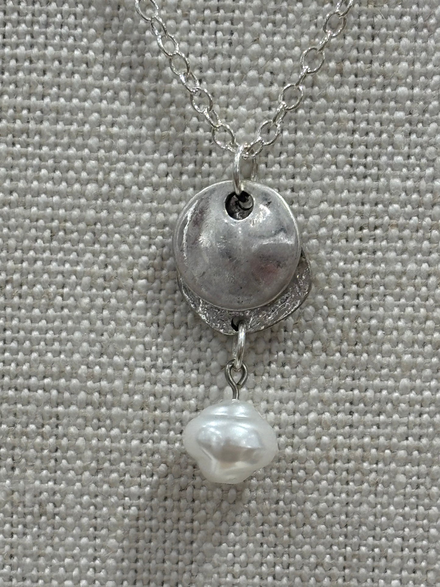 Pearl and Plates Necklace