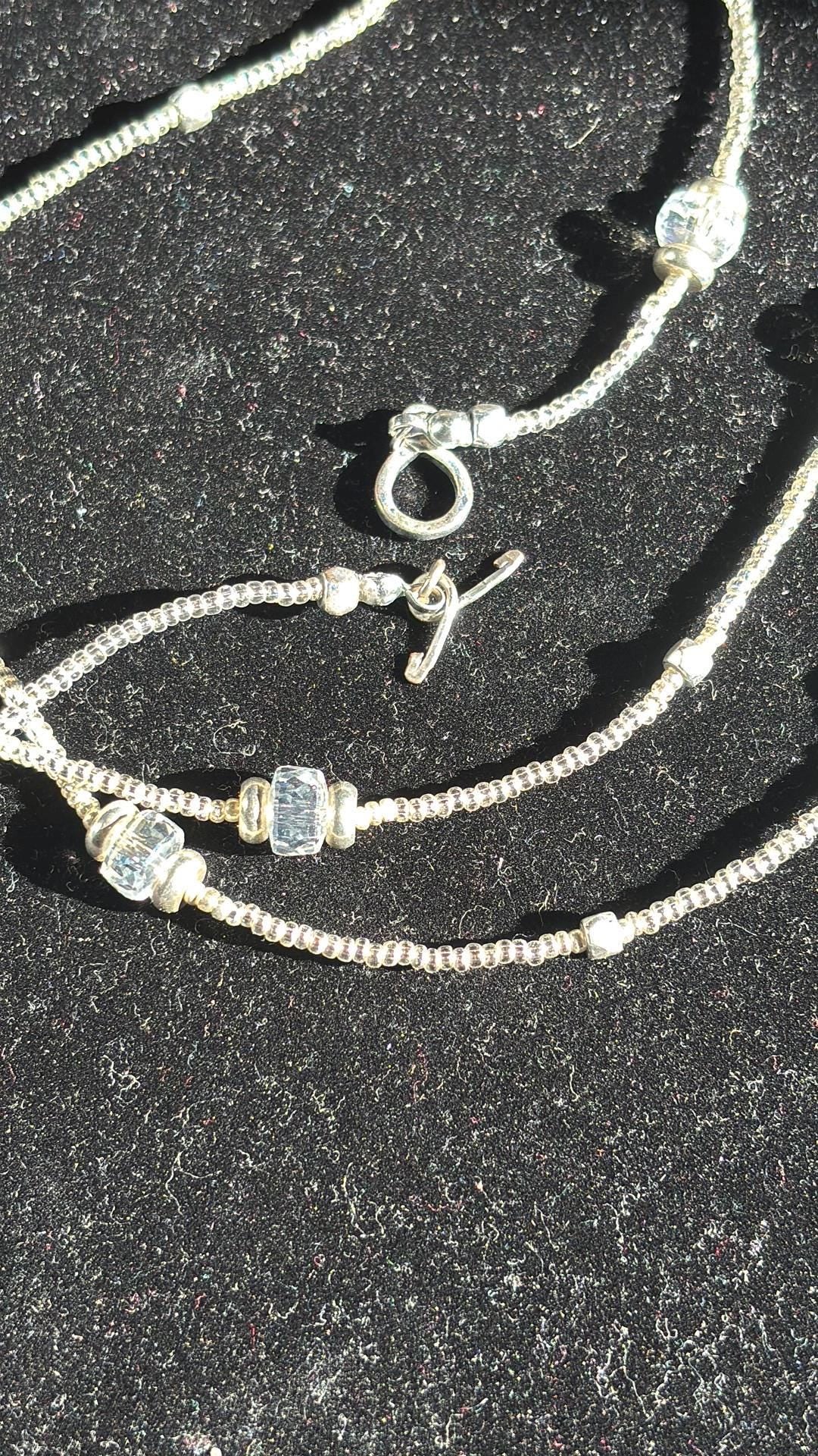 Crystal and Seed Bead Necklace