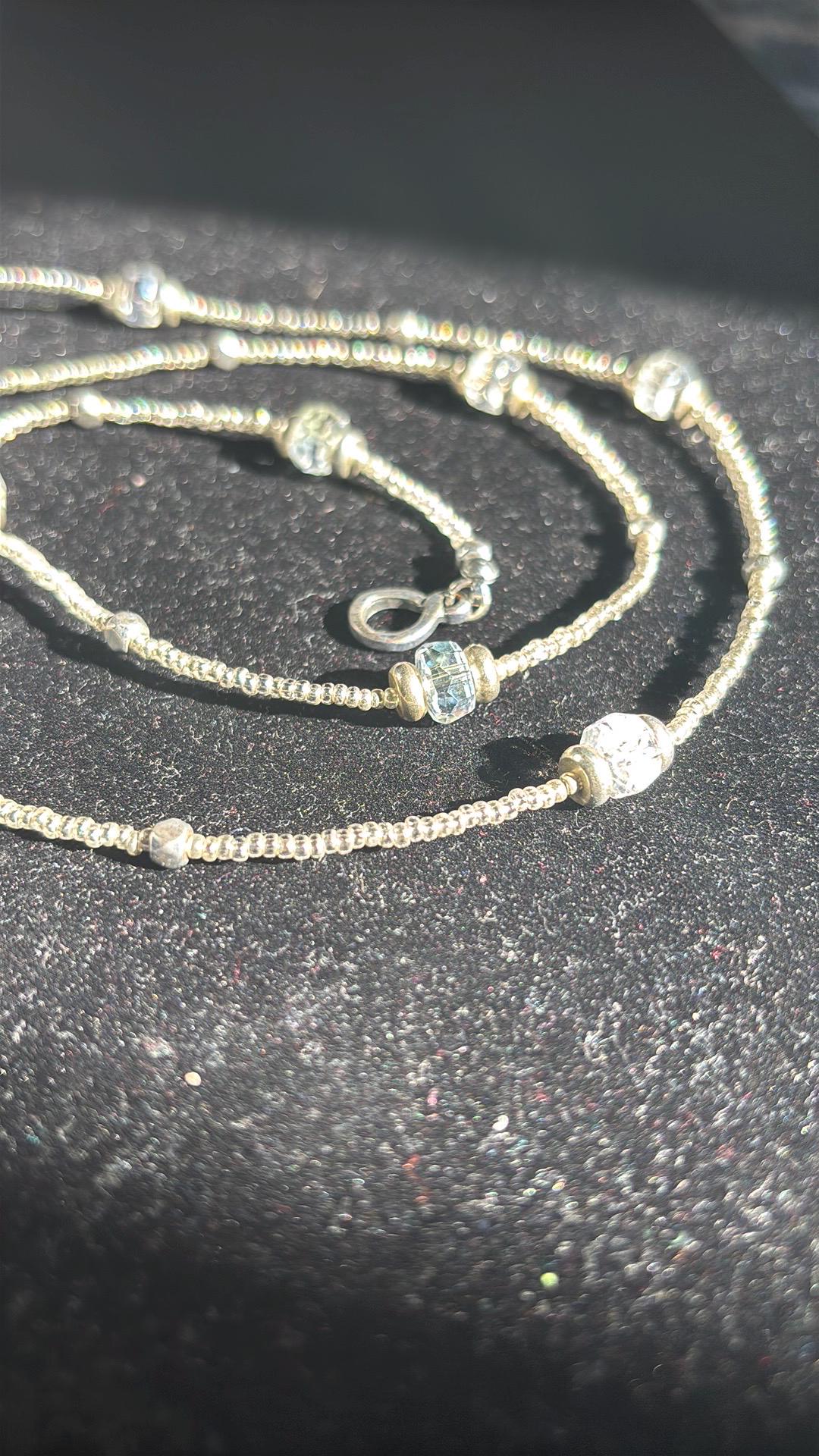 Crystal and Seed Bead Necklace