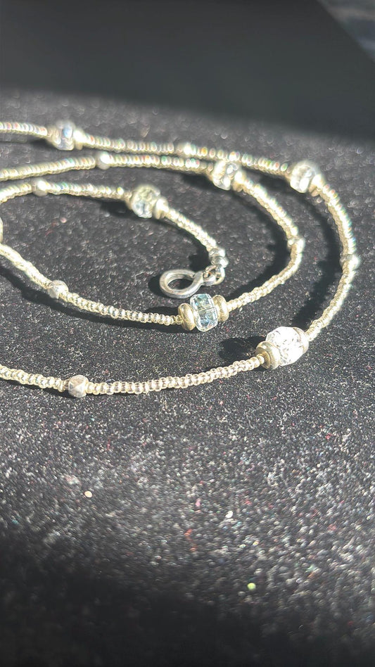 Crystal and Seed Bead Necklace