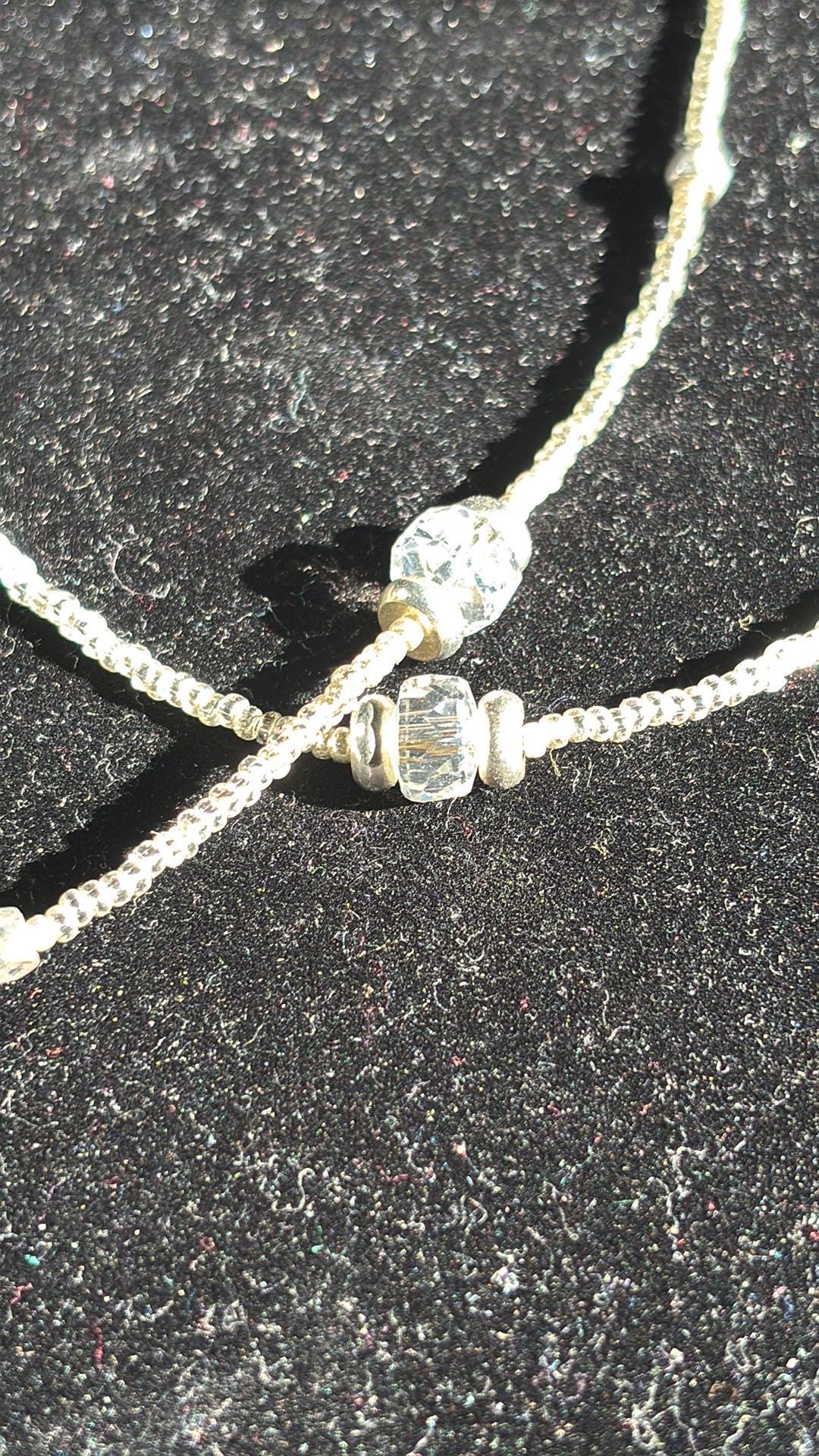 Crystal and Seed Bead Necklace