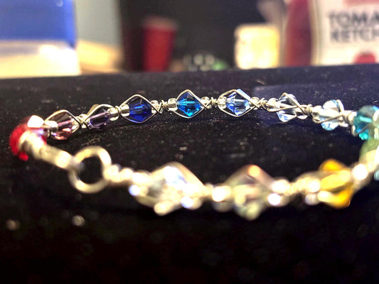 Handmade Crystal Bangle